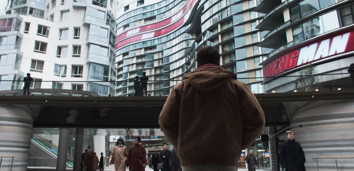 The development around Battersea Power Station as a dystopian city of future in the upcoming remake of The Running Man by Edgar Wright.