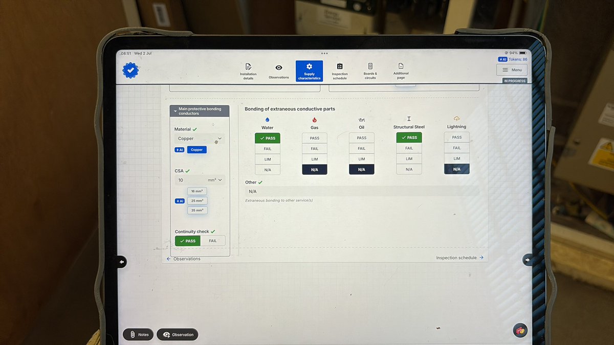 A venture into the world of AI for today’s commercial EICR in rashers green Dereham. 1st time trying <a href="/tradecertUK/">Tradecert</a> AI app #eicr #electrical #testing #dereham #commercial