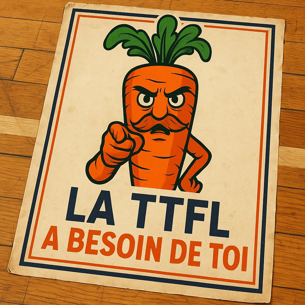 La #TTFL a besoin de toi.

Pas pour cultiver les carottes… mais pour construire la suite. 
✅ Bilan de la saison
✅ Vos idées pour la TTFL de demain
🎁 Des cadeaux à gagner

Viendez répondre au sondage : 
👉 forms.gle/x7Gd7Te5cfJfuz…
👉 forms.gle/x7Gd7Te5cfJfuz…