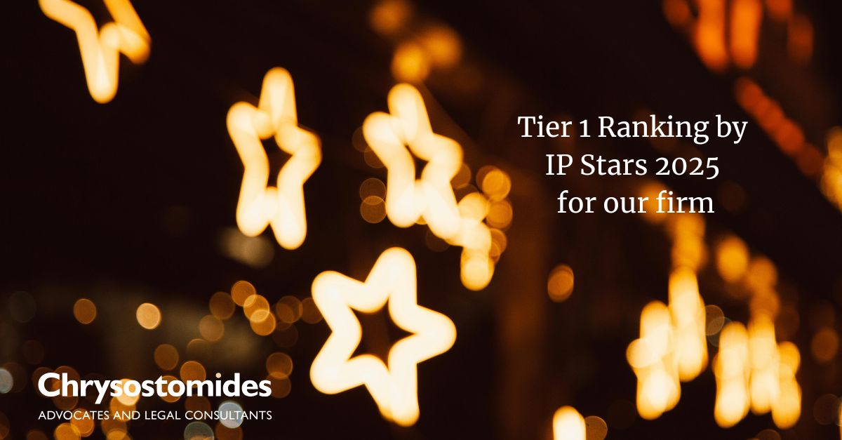 Our firm has been awarded Tier 1 ranking #Cyprus by <a href="/ManagingIP/">Managing IP</a>! This recognition reflects the outstanding dedication of our IP team &amp; commitment to delivering exceptional results for clients worldwide. Congrats <a href="/elenichrysos/">eleni chrysostomides</a> + A.Georgiades for being listed among leading lawyers!