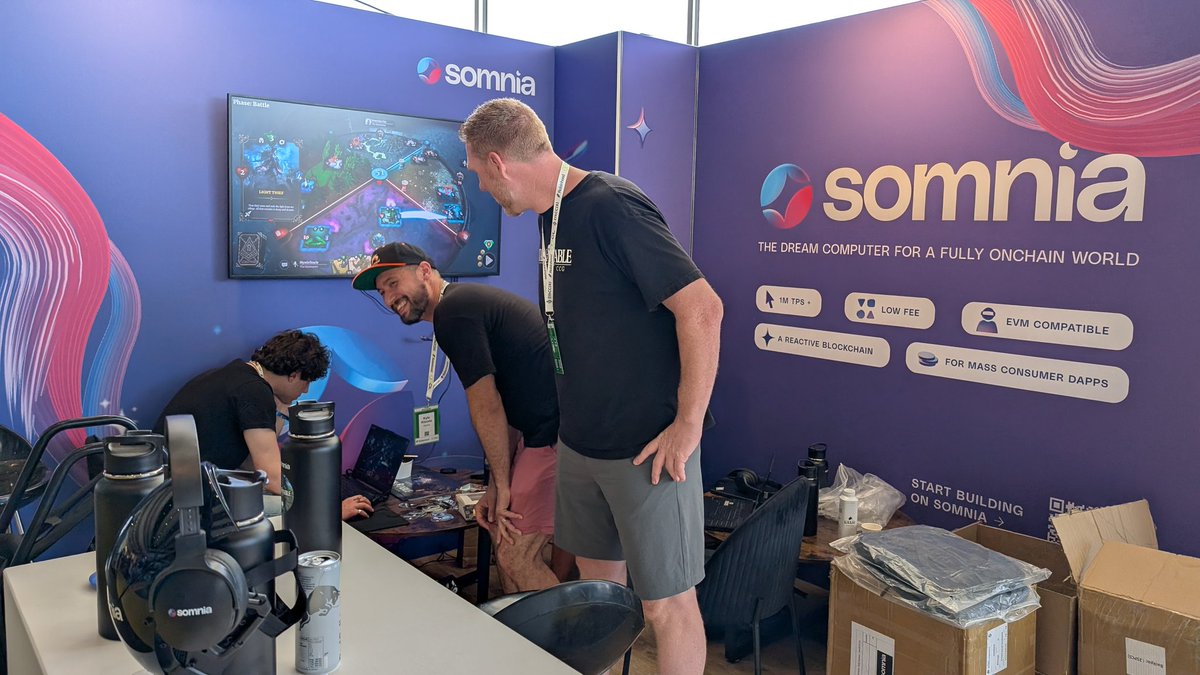 DarkTableCCG (@darktableccg) on Twitter photo We are having a blast demoing <a href="/DarkTableCCG/">DarkTableCCG</a> in Cannes with the <a href="/Somnia_Network/">Somnia - a Fully Onchain World</a> team!
Great vibes all around.
Everyone is enjoying the game.
If you are here, make sure to stop by the booth and say hi! We are having a blast demoing <a href="/DarkTableCCG/">DarkTableCCG</a> in Cannes with the <a href="/Somnia_Network/">Somnia - a Fully Onchain World</a> team!
Great vibes all around.
Everyone is enjoying the game.
If you are here, make sure to stop by the booth and say hi!