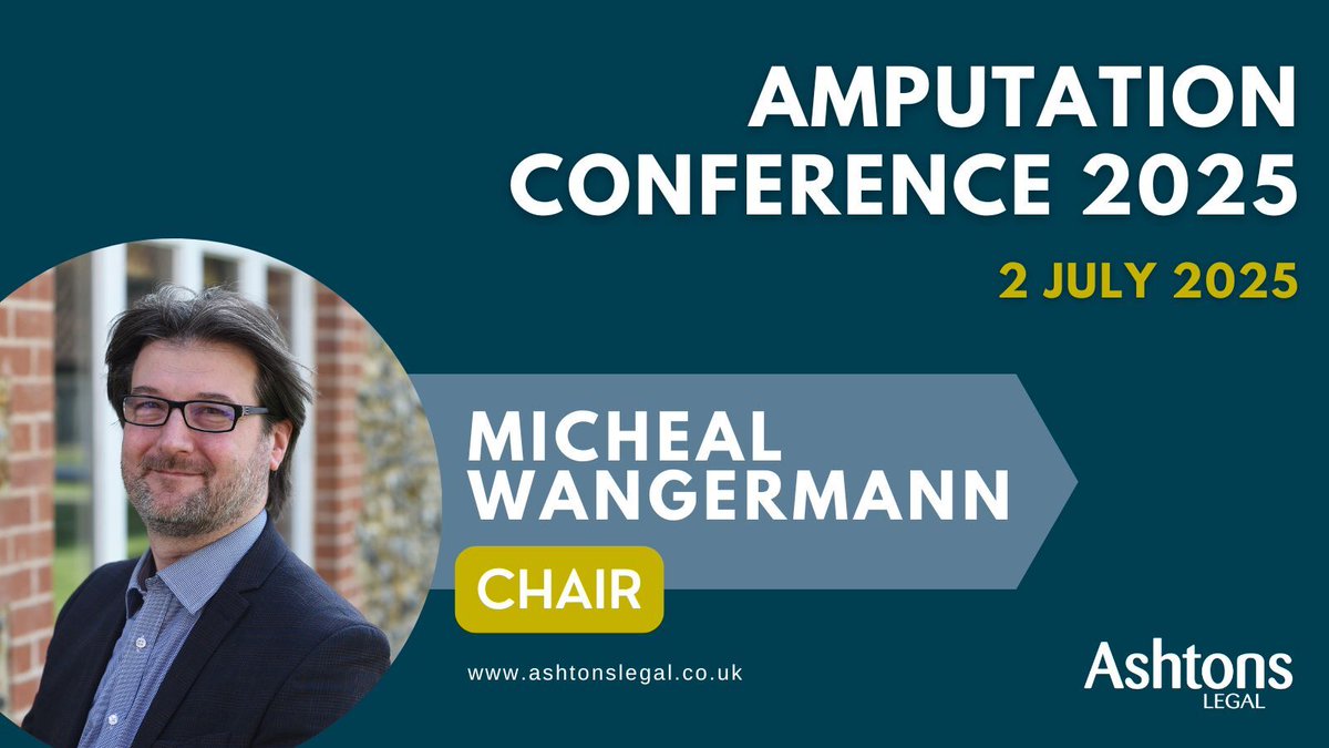Ashtons' Michael Wangermann is chairing today's Amputation Conference 2025 in Leicester! The conference is designed for catastrophic injury and clinical negligence lawyers who will hear from a variety of speakers who are experts in the field of amputations.