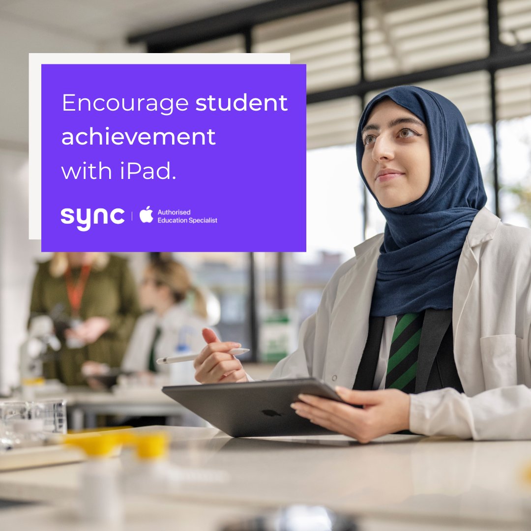 Encourage student achievement with iPad 🎉

Provide educators with the tools that enable them to assess student work in an efficient and improved way. 

Discover how iPad can transform teaching in your school:

wearesync.co.uk/education/ipad…