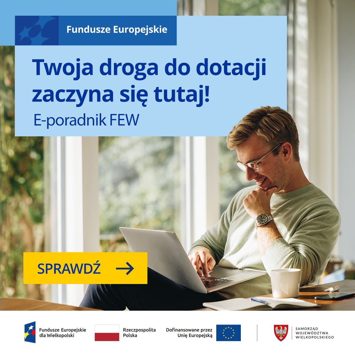 funduszeuewlkp's tweet image. Dotacja z Funduszy Europejskich dla Wielkopolski 2021–2027?
Sprawdź e-Poradnik FEW 📘 – praktyczne wskazówki, krok po kroku, kontakty, zasady.
Wszystko w jednym miejscu 👉 tiny.pl/v1rf8c8b