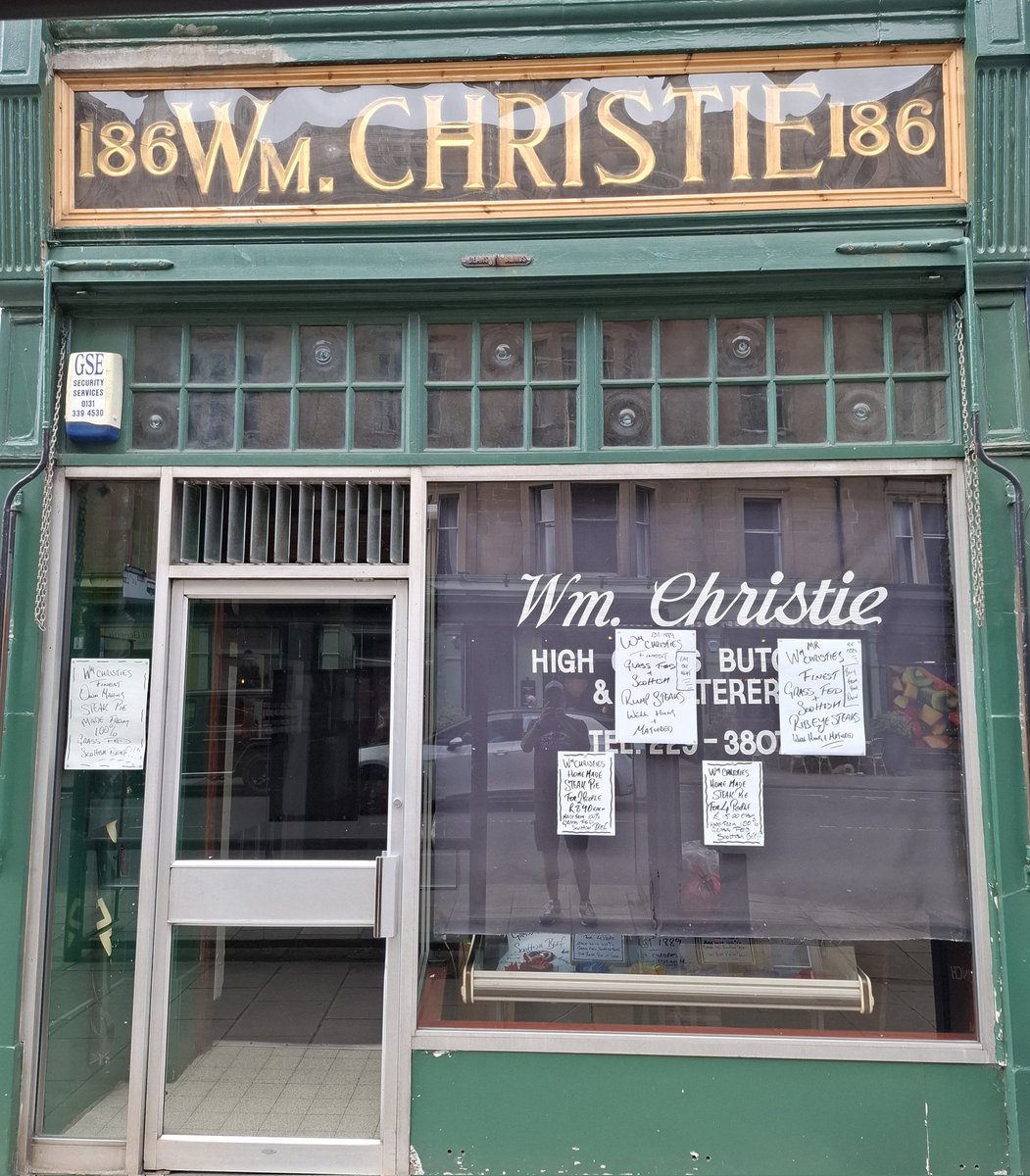 Christie's Bruntsfield Butcher always close for the first two weeks in July #Traditional #EdinburghTradesHolidays #OldSchool #Edinburgh #HighClassButcherPoulterer #SupportLocalBusinesses