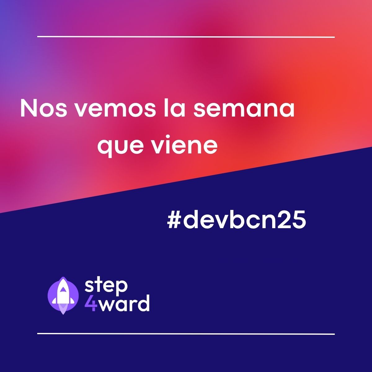 Mentoras Step4ward (@step4ward_es) on Twitter photo 🚀 ¿Listas para la <a href="/dev_bcn/">DevBcn</a> ? 🌟
La cuenta regresiva ha comenzado, y en tan solo una semana, el 09 y 10 de julio, nos encontraremos en uno de los eventos más esperados del año.
#ConferenciaTecnológica #devbcn25 #barcelonaevents 🚀 ¿Listas para la <a href="/dev_bcn/">DevBcn</a> ? 🌟
La cuenta regresiva ha comenzado, y en tan solo una semana, el 09 y 10 de julio, nos encontraremos en uno de los eventos más esperados del año.
#ConferenciaTecnológica #devbcn25 #barcelonaevents
