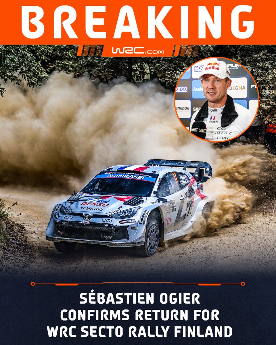 Look who's back 👀

#WRC <a href="/SebOgier/">Sébastien Ogier</a>
