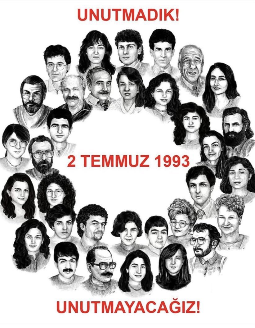 2 Temmuz 1993, Sivas’ta devletin gözetimi altında işlenen büyük bir katliamın tarihidir. Madımak Oteli’nde yaşamını yitirenler, bu ülkenin vicdanına, sanatına ve düşünce birikimine yön veren isimlerdi. Maraş’ta, Çorum’da ve Sivas’ta yaşananlarla aynı kaynaktan beslenen katliamcı