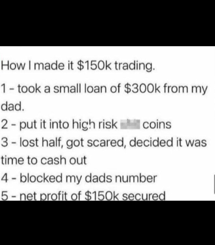 NSE_Investors's tweet image. When your exit strategy includes ghosting your lender (aka Dad) 😭📉
#ExitPlan101 #MoneyTwitter #TradingGoneWrong #HustleCulture