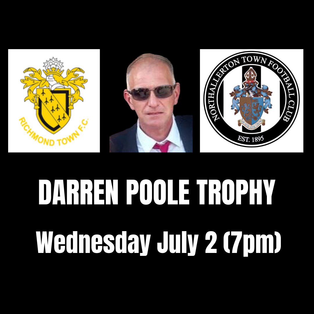 Our warm-up programme continues with tonight's visit to neighbours <a href="/RichmondTownFC/">Richmond Town FC</a>  for the Darren Poole Trophy final. Darren was a much-loved goalkeeper who represented both clubs. This match is dedicated to his memory.
⏰7pm
💒Earl's Orchard,  Sleegill, DL10 4RH
#allyallyally