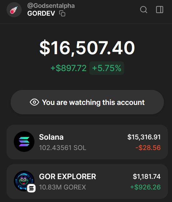 GOR DEV wallet 👇

x.com/lex_node/statu…

<a href="/lex_node/">_gabrielShapir0</a> <a href="/Sarv_shaktiman/">Sarv (trashnet arc) 🗑️</a> 

we will keep sending $GOREX supply and rewards to dev wallets while they are building.

$GOR will blow the market soon.

Also in our top holder list , the first big holders are <a href="/SolportTom/">Tom</a> and <a href="/theunipcs/">Unipcs (aka 'Bonk Guy') 🎒</a> that
