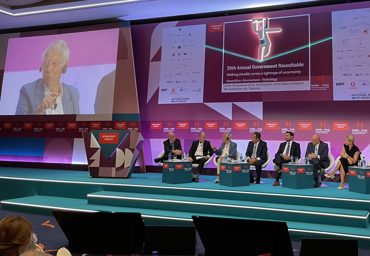 Kostis Geropoulos (@energyinsider) on Twitter photo In #Greece, <a href="/Sir_David_King/">Sir David King</a>, former permanent special representative for climate change, chair, <a href="/ClimateCrisisAG/">Climate Crisis Advisory Group</a>, UK, reminds that #renewable energy research have made solar and wind the cheapest power sources. He also stressed that #AI drives electricity demand. <a href="/economistimpact/">Economist Impact</a> In #Greece, <a href="/Sir_David_King/">Sir David King</a>, former permanent special representative for climate change, chair, <a href="/ClimateCrisisAG/">Climate Crisis Advisory Group</a>, UK, reminds that #renewable energy research have made solar and wind the cheapest power sources. He also stressed that #AI drives electricity demand. <a href="/economistimpact/">Economist Impact</a>