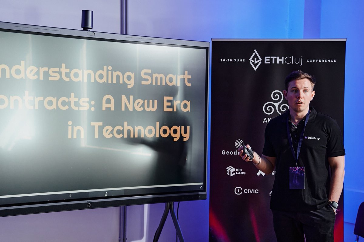 TokenySolutions's tweet image. 📜 Smart contracts are powerful, but only when built right.
Our Backend Developer, Robert Benedek, recently delivered a workshop breaking down the real challenges of building secure, compliant, and interoperable smart contracts on Ethereum.
bit.ly/4ntnNr1