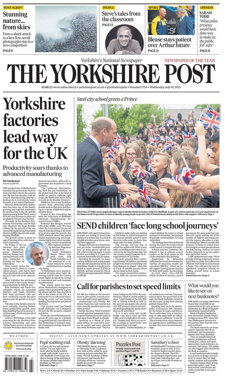 FourJaw Manufacturing Analytics (@fourjawma) on Twitter photo Great to see the front page of the <a href="/yorkshirepost/">The Yorkshire Post</a> today.
Yorkshire factories are leading the way for UK Manufacturing as #productivity soars.
#ukmfg #yorkshire #mfg #manufacturing Great to see the front page of the <a href="/yorkshirepost/">The Yorkshire Post</a> today.
Yorkshire factories are leading the way for UK Manufacturing as #productivity soars.
#ukmfg #yorkshire #mfg #manufacturing