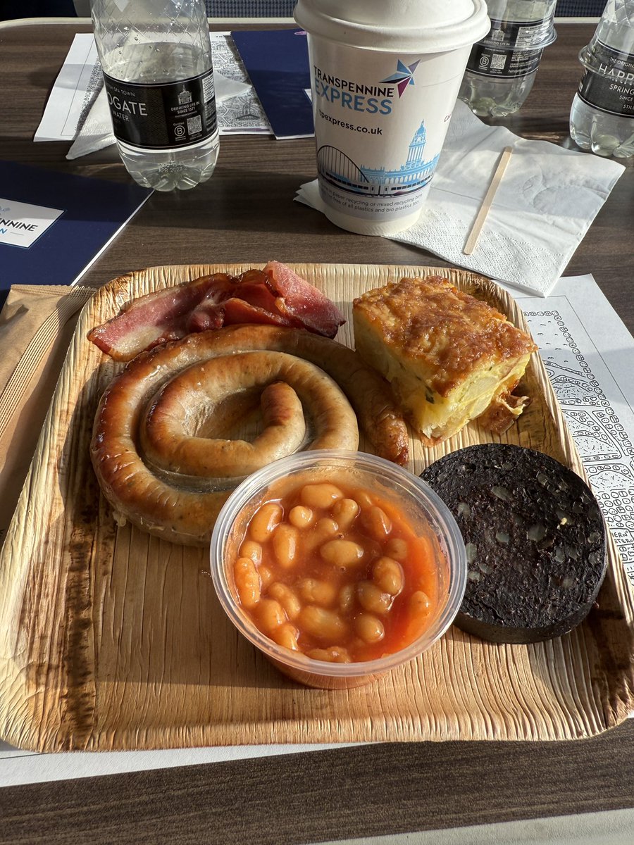 Iskra1234's tweet image. Excellent journey with @TPExpressTrains from Sheffield to Carlisle today. First time trying West Coast kitchen and the breakfast is sublime- what a sausage 👌 Service brilliant and some of the best railway scenery in the land 🤩