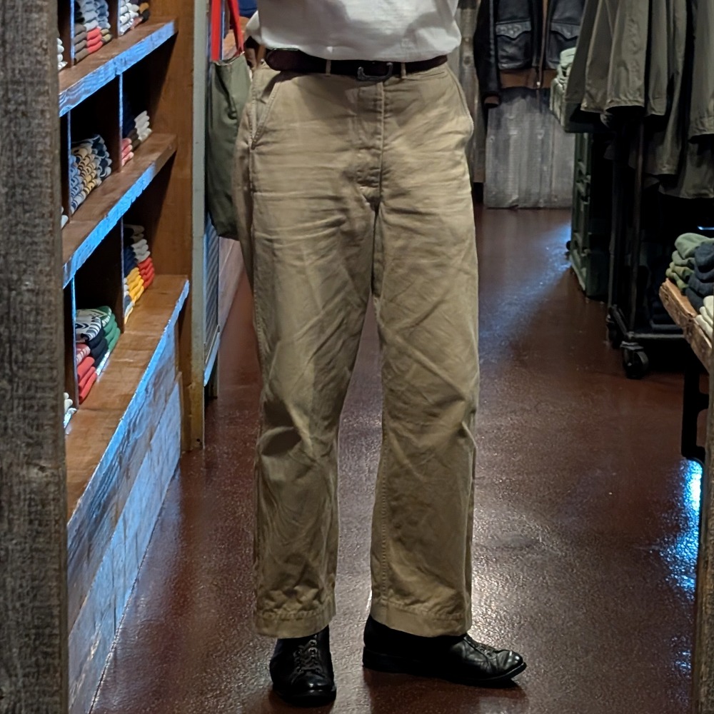 The REAL McCOY'S ザ・リアルマッコイズ 41カーキ チノパン TheREALMCCOYS名古屋 MP23102 TROUSERS, COTTON, KHAKI, 1941 『通称41
