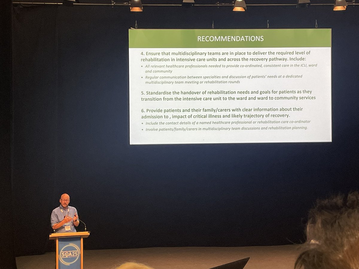 SharonBarker84's tweet image. #SOA25 Day 2 with the NCEPOD, Key take away messages
“Who’s advocating rehab across the whole patients story and how?”
“How are you going to make it count”
“Measure what you do because it’s probably not what you think”