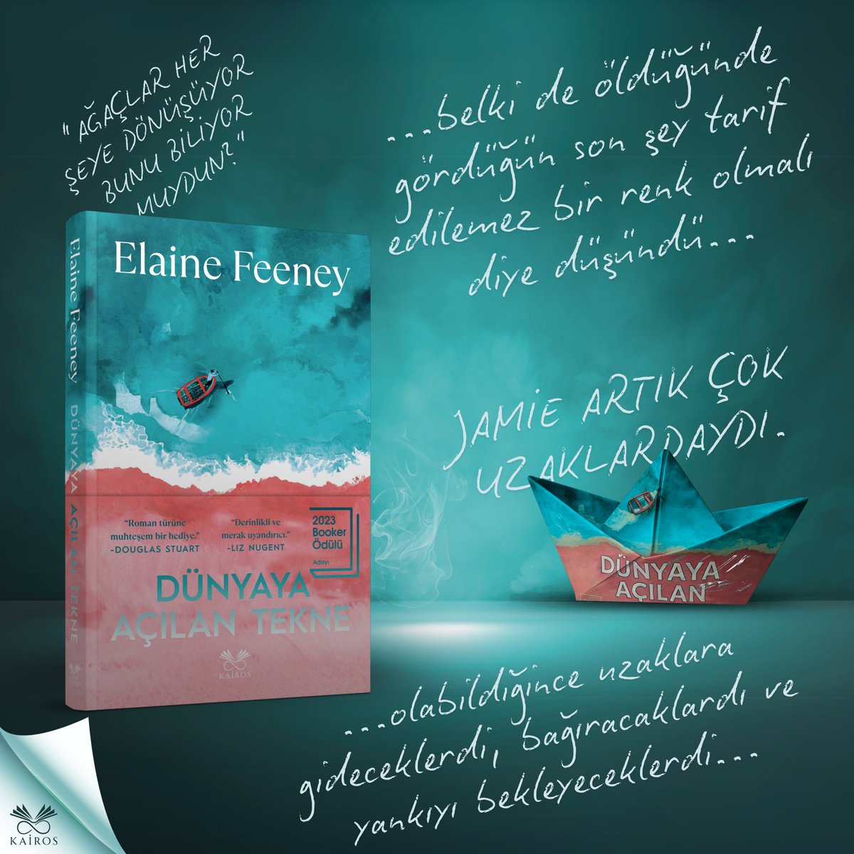 ünyaya Açılan Tekne hayatın olağan akışına kendini bırakmakta zorlanan bir çocuğun sıra dışı hayallerine, dünyayla başa çıkma çabasına, ortak bir amaç etrafında toplanan insanların hayatlarına dair şiirsel üslupla kaleme alınmış dokunaklı bir hikâye. 🖋️ #kairoskitap