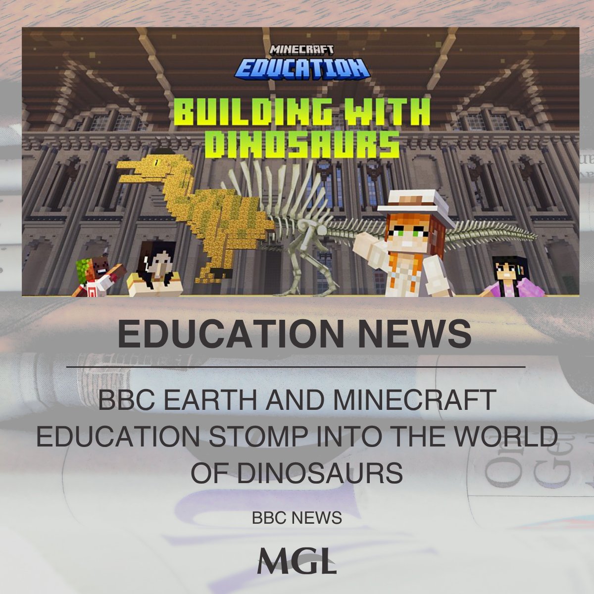 MGLWorldNews's tweet image. BBC Earth and Minecraft Education have teamed up to create a new game based on the BBC Studios production Walking With Dinosaurs🌍
They'll dig to discover dino-blocks and use their finds to create models of the Spinosaurus, Lusotitan, and Triceratops🦖
bbc.com/mediacentre/bb…