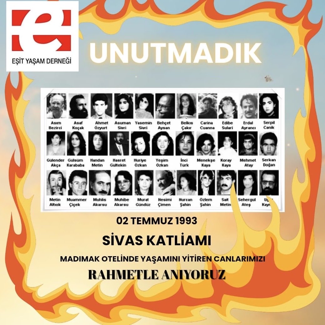 Korkunç vahşetin yıldönümü. Nasıl unutulur bu acı? Rahmetle anıyorum.