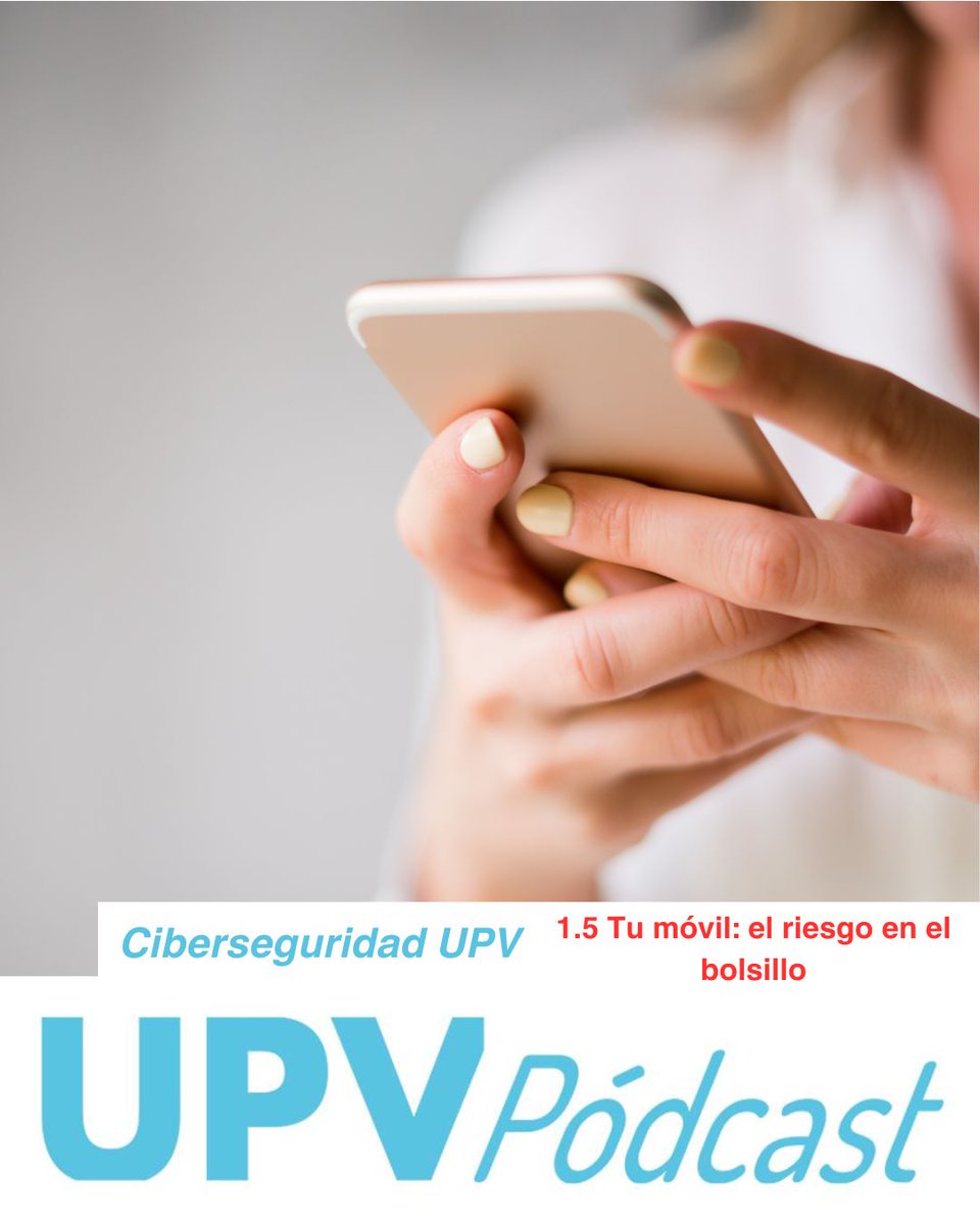 💻 [CIBERSEGURIDAD UPV]

🔐 Solemos relacionar la ciberseguridad con los ordenadores. Pero el móvil, que usamos a todas horas, es igual o más vulnerable. 

📱 El riesgo está en el bolsillo.

🎙️ Te lo contamos en un nuevo episodio, ya disponible en tinyurl.com/2dxmyy2z