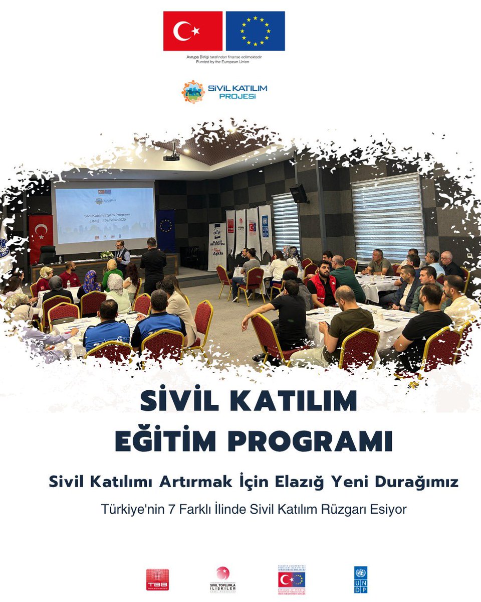 SivilKatilim's tweet photo. 🌊Sivil Katılımı Artırmak İçin Elazığ Yeni Durağımız

Sivil Katılım Eğitim Programımız Elazığ'da güçlü bir yankı buluyor!

🚀 Belediye personelimiz yeni yaklaşımları öğreniyor
🔥 Sivil katılım görev gücüyle deneyim paylaşıyor
#Elazığ #DeğişimEnerjisi #SivilKatılım https://t.co/U6GRT6mgVe