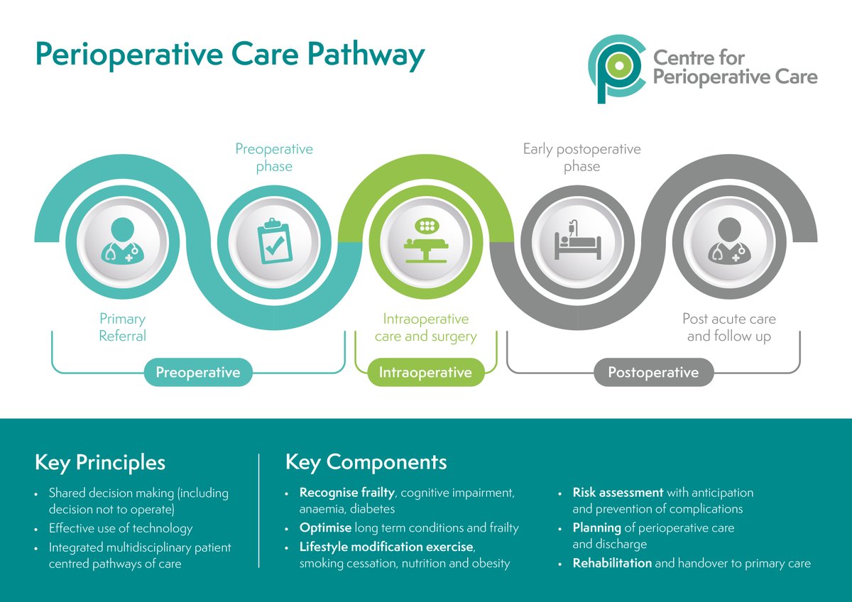 Have you read our suite of full pathway perioperative care guidelines? 

At CPOC we develop guidelines with multiprofessional input that include recommendations for each stage of the pathway.  

➡️Anaemia 
➡️OSA 
➡️Frailty 
➡️Diabetes   

Guidelines: shorturl.at/lXeVZ