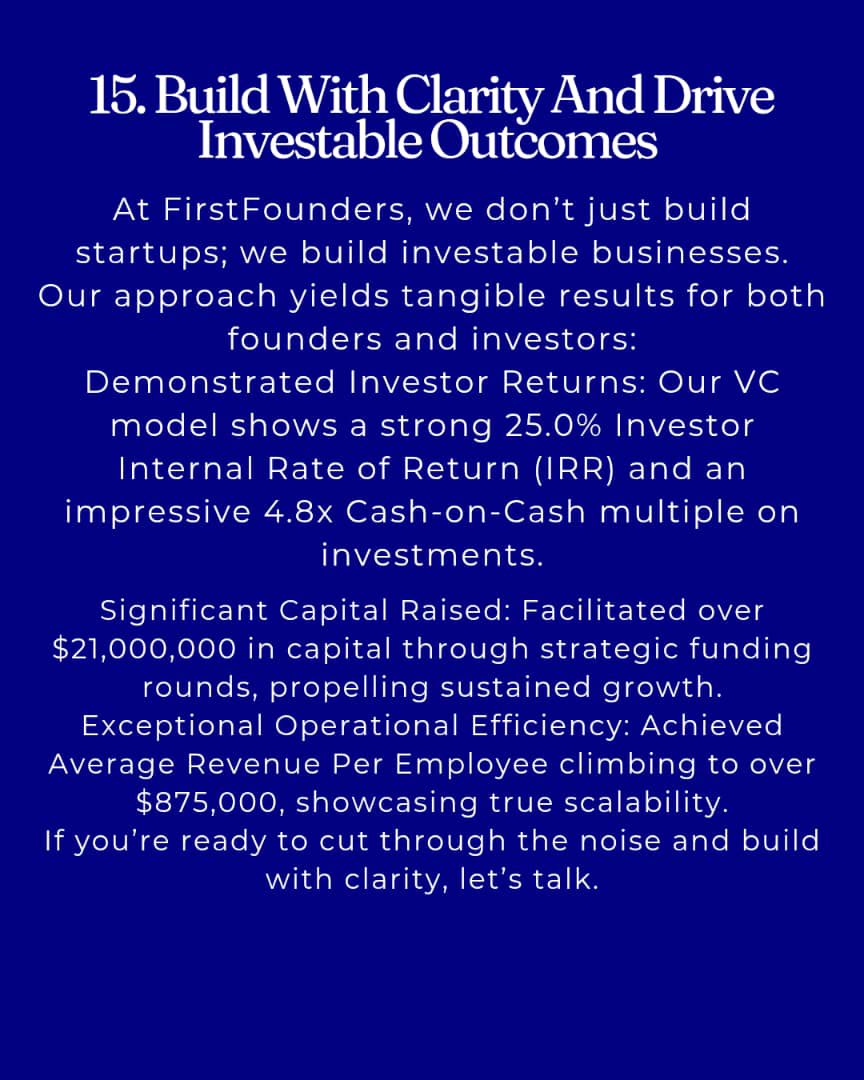 lanremessan's tweet image. We don’t build for headlines.
We build for longevity, sustainability, and return.
#venturestudio #buildfortomorrow