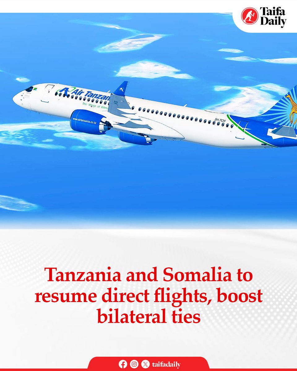 Tanzania and Somalia have agreed to resume direct flights between Dar es Salaam and Mogadishu, a move set to enhance trade, tourism, and diplomatic cooperation.

The announcement was made on Tuesday during Somalia’s 65th Independence Day celebrations and the reopening of its