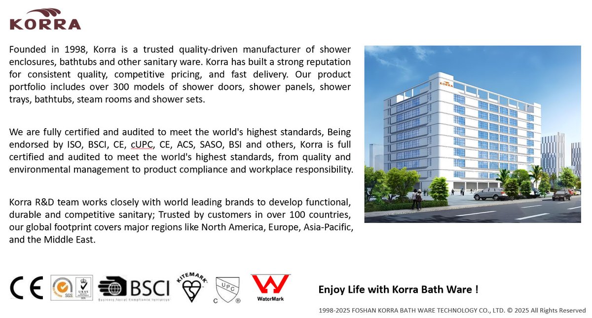 Speedichen's tweet image. As a top 10 renowned bathware brand and association leader, Korra takes pride in shaping the future of bathrooms across continents.
Meet us:
 🌐korraware.com
 📲Whatsapp:+8615818062900
 📝 Email: sales@korraware.com
#pivotshowerdoor #korra