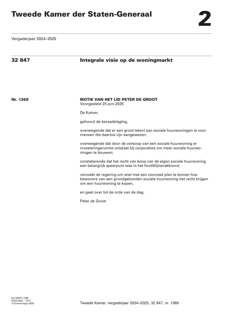 Woon je in een sociale huurwoning en wil je graag doorstromen naar een koopwoning? 
Die betaalbare koopwoning is er vaak helemaal niet. 

Daarom wil de <a href="/vvd/">VVD</a> als je fijn woont dat je je huidige (grondgebonden) huurwoning kan overkopen. Voorstel aangenomen! 
Dat kan binnenkort 🔜