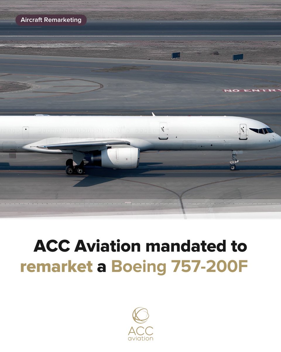 ACC Aviation (@flyacc) on Twitter photo ✈️ Exciting Opportunity - Boeing 757-200F for Sale! Currently in short-term active storage.
Last maintenance check: 08 May 2025
Interested? Email assets@accaviation.com for full technical specs.
#ACCAviation #AircraftForSale #Boeing757 #AviationAssets #AircraftRemarketing ✈️ Exciting Opportunity - Boeing 757-200F for Sale! Currently in short-term active storage.
Last maintenance check: 08 May 2025
Interested? Email assets@accaviation.com for full technical specs.
#ACCAviation #AircraftForSale #Boeing757 #AviationAssets #AircraftRemarketing