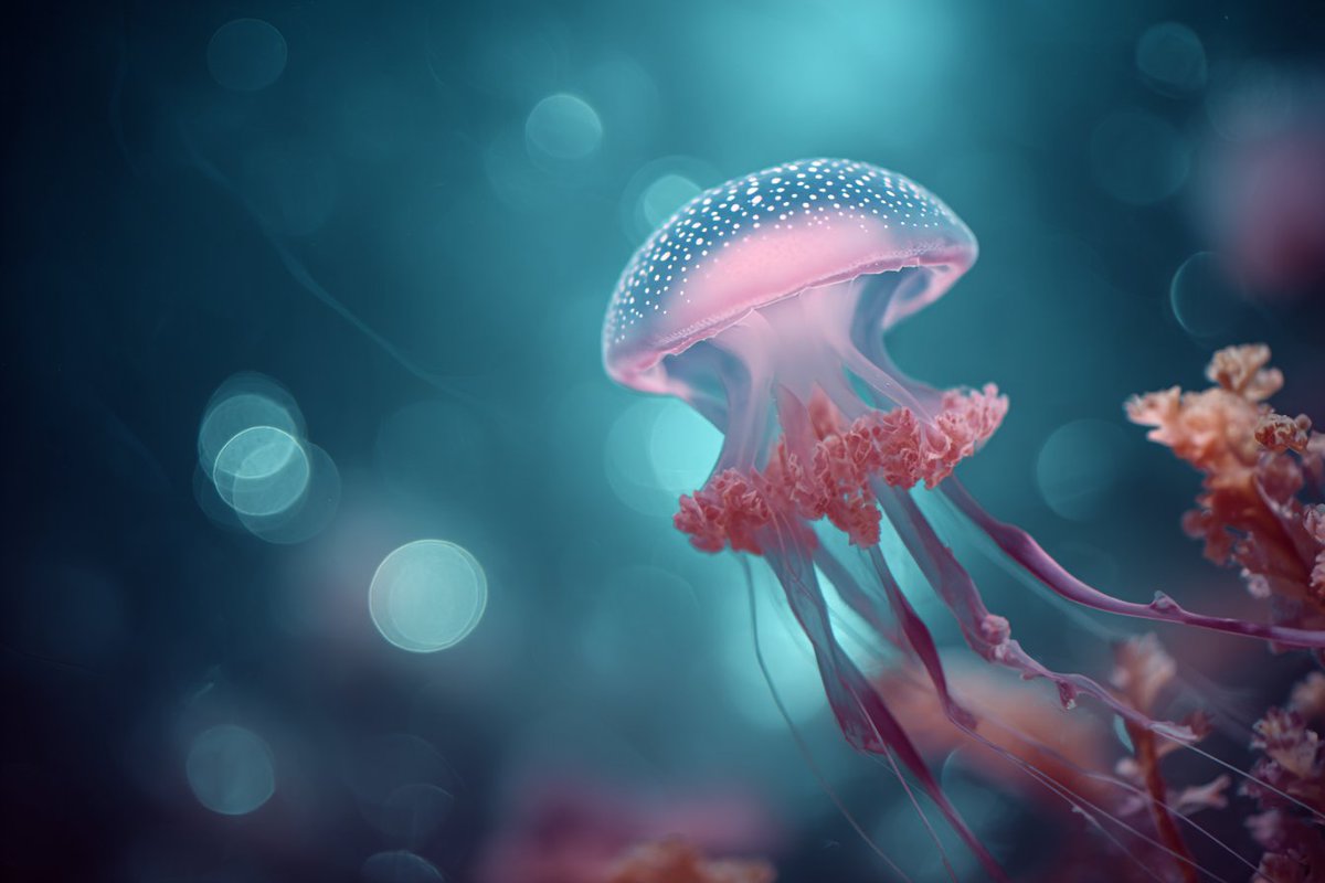 LudovicCreator's tweet image. 🎨 UNDERWATER BOKEH AQUARIUM 🎨

Base prompt :

An Underwater Bokeh Aquarium depicting [SUBJECT], with soft, diffused light orbs resembling bubbles and marine life. Employ a color scheme of [COLOR1] and [COLOR2] to evoke the tranquil beauty of the ocean depths.

Check ALTS