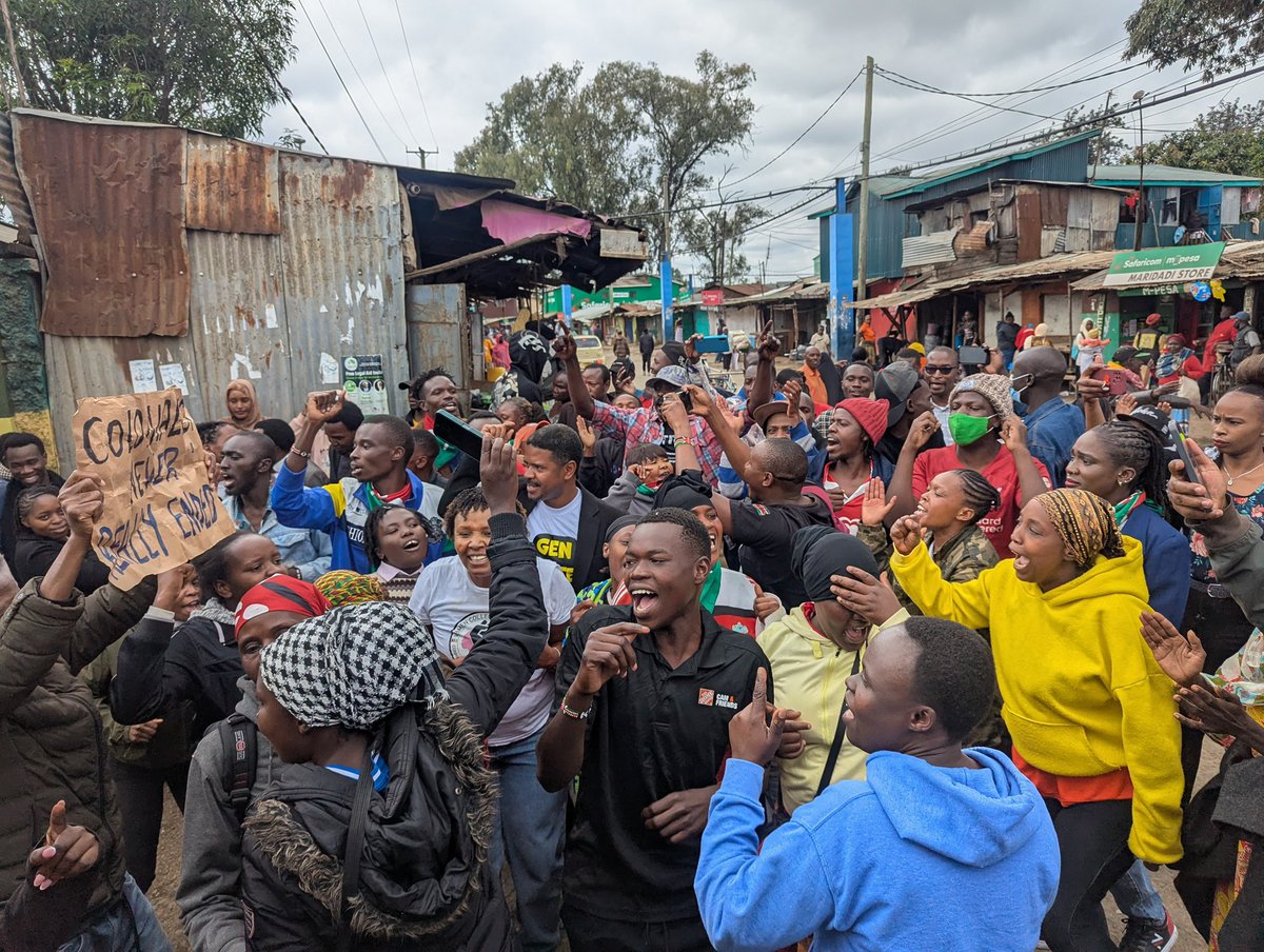 Outside the Kibera Law Courts, the crowd broke into celebration following the ruling granting release to the Muthaiga 3, John Nzau, Maka Miani, and Francis Mwangi.
