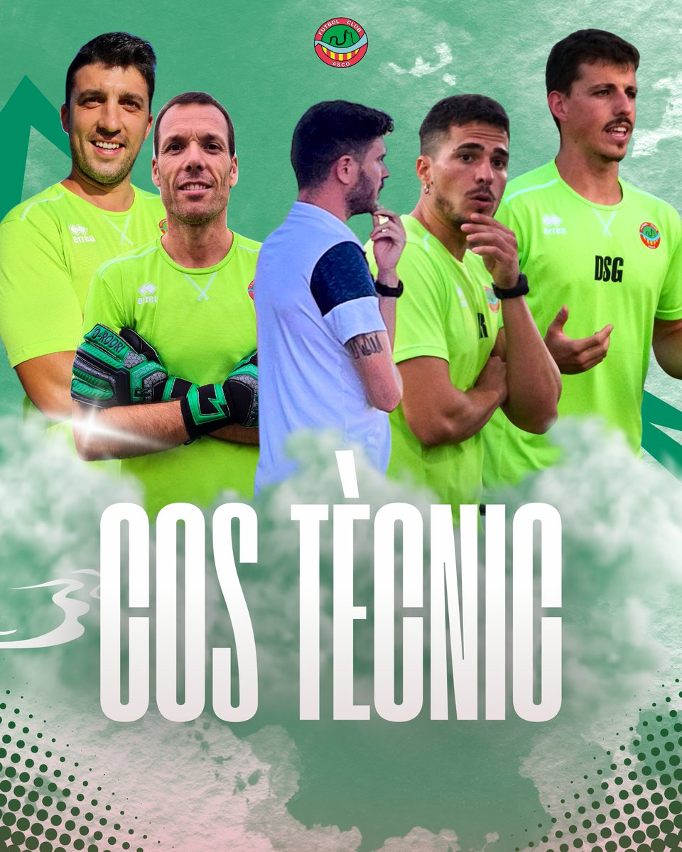 💥 𝗖𝗢𝗦 𝗧𝗘̀𝗖𝗡𝗜𝗖 𝗗𝗘 𝗣𝗥𝗜𝗠𝗘𝗥𝗔 𝗖𝗔𝗧𝗔𝗟𝗔𝗡𝗔

✍ Jordi Llaó, Josep Ramón Torres, Josep Cabacés,  Martí Guiu i David Solanellas l'acompanyaran aquesta temporada a Marçal Masip a la banqueta del FC Ascó.

#FCAscó #FutbolCatalà #1cat3 #futcat