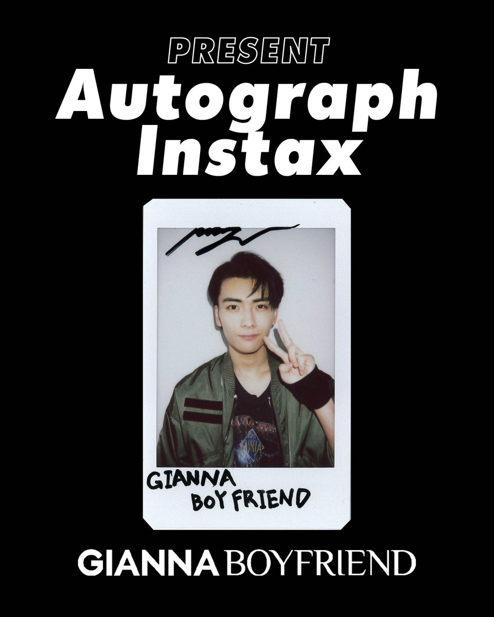 GIANNA BOYFRIEND 08に登場頂いた 武藤潤さん のサイン入りチェキ