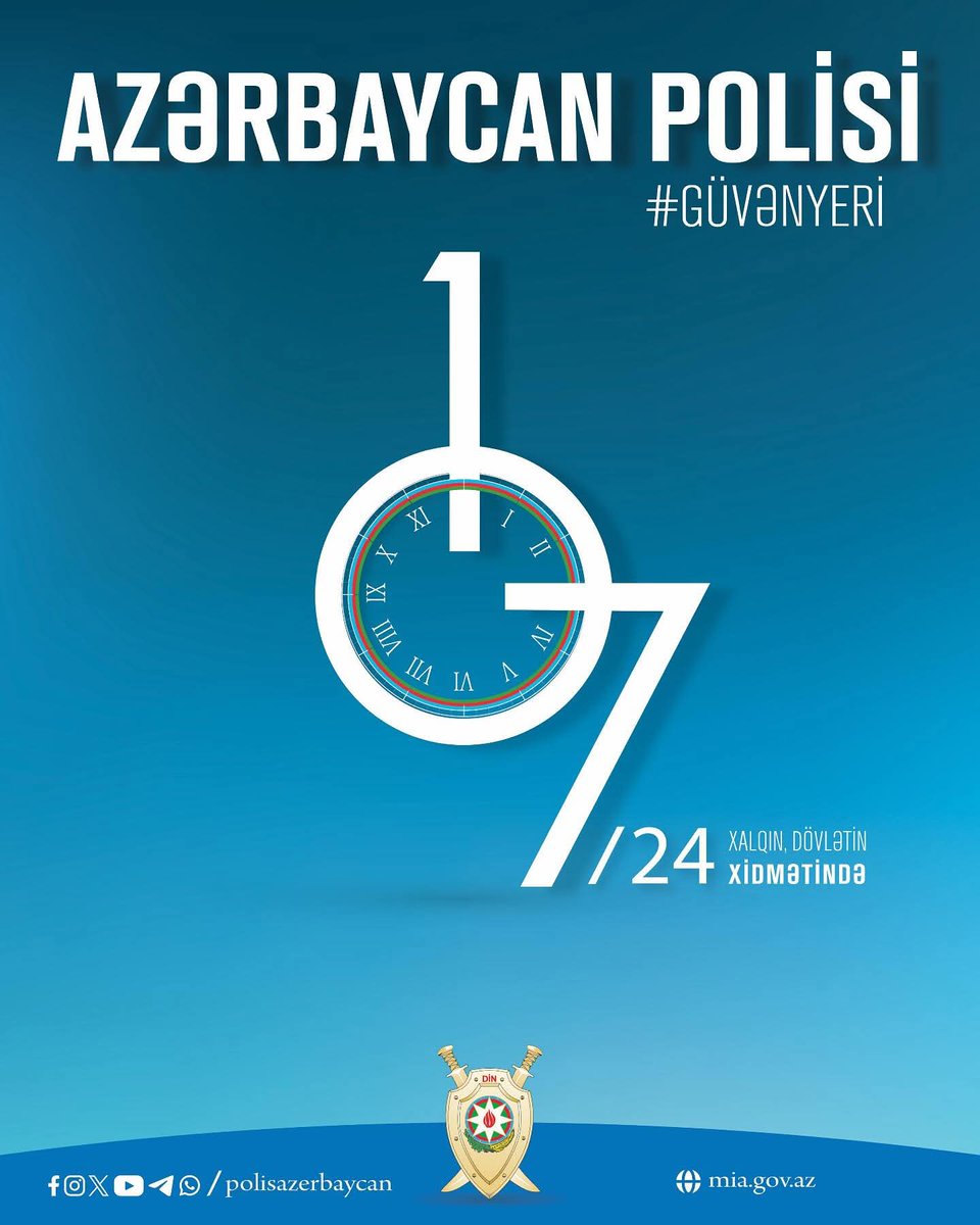 QEYD - Sosial Maarifləndirmə İctimai Birliyi (@qeyd_) on Twitter photo 2 iyul - Azərbaycan polisi günü münasibətilə daxili işlər orqanlarının əməkdaşlarını və veteranlarını təbrik edir, fəaliyyətlərində uğurlar arzulayırıq.
Azərbaycan Polisi 107 yaşında!
#AzərbaycanPolisi #polishəryerdədir #güvənyeri #2iyulpolisgünü #107il
<a href="/polisazerbaycan/">Azərbaycan Respublikasının Daxili İşlər Nazirliyi</a> 2 iyul - Azərbaycan polisi günü münasibətilə daxili işlər orqanlarının əməkdaşlarını və veteranlarını təbrik edir, fəaliyyətlərində uğurlar arzulayırıq.
Azərbaycan Polisi 107 yaşında!
#AzərbaycanPolisi #polishəryerdədir #güvənyeri #2iyulpolisgünü #107il
<a href="/polisazerbaycan/">Azərbaycan Respublikasının Daxili İşlər Nazirliyi</a>