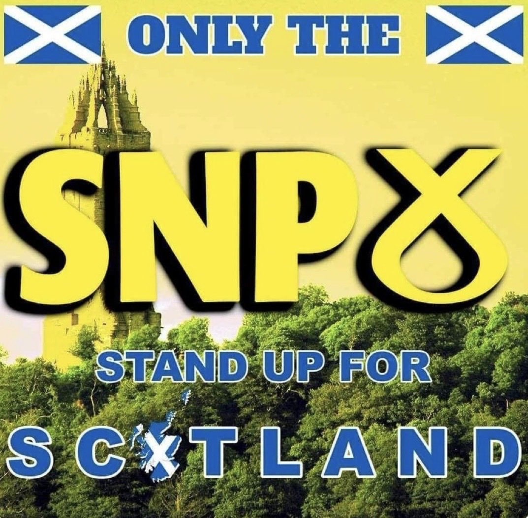 Only the SNP ⁦<a href="/theSNP/">The SNP</a>⁩  Stand Up for Scotland 🏴󠁧󠁢󠁳󠁣󠁴󠁿! Don’t forget that people in Scotland 🏴󠁧󠁢󠁳󠁣󠁴󠁿 would not be polling at over 50% for an independent Scotland 🏴󠁧󠁢󠁳󠁣󠁴󠁿 if the SNP had not been fighting for independence for over 70 years!