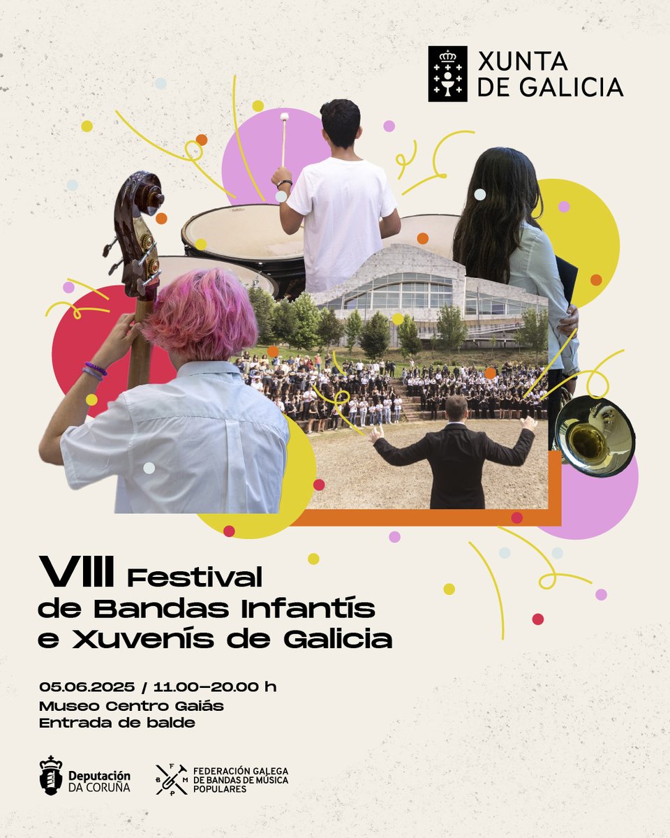 CidadedaCultura's tweet photo. O sábado o Gaiás acolle a VIII edición do Festival de Bandas Infantís e Xuvenís de Galicia, que reúne unha ducia de formacións nunha oportunidade para achegarnos ao traballo das bandas máis novas e gozar dun repertorio de pezas clásicas e contemporáneas escollido para a ocasión https://t.co/TMgkNhNrkQ
