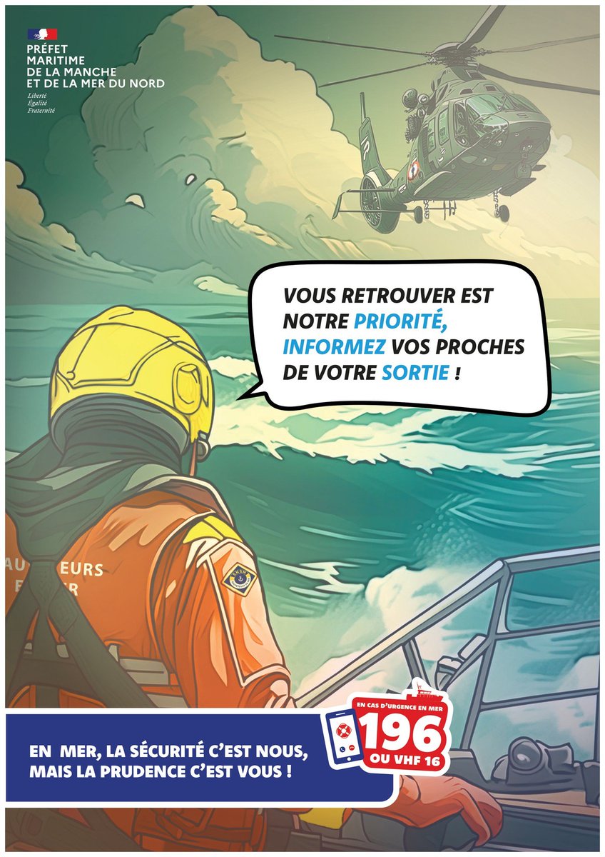 Prêt à partir en mer ? 🚤

➡ Consultez la météo et les marées (marée.shom.fr)
➡ Mettez une alarme si vous vous promenez sur l'estran
➡ Prévenez vos proches de votre sortie

En cas de détresse en mer :

📞 Composez le 196 ou utilisez le canal 16 de la VHF