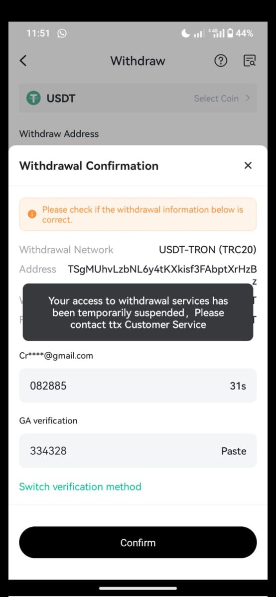 comradewachuka's tweet photo. @ttxceo @ChandlerGuo Hello kindly I've been trying to withdraw for a long time and my withdrawal keeps on being temporarily suspended
TTX UID - 36310276317142064
Phone number - +254743842738
Email - cryptogurugee@gmail.com
Assets available is 84.3$
Am looking forward to hearing from you
Thank you https://t.co/yLULfqwp0y