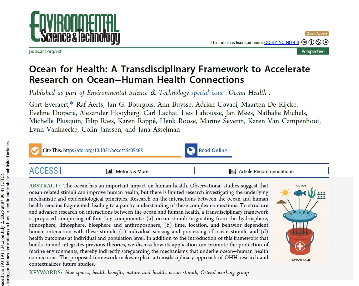 A milestone for the Ostend Working Group on Ocean &amp; Human Health: they published a framework to better understand &amp; integrate the complex links between ocean &amp; human health. A collab between 21 co-authors across 15 disciplines. Read the full article, published in Environmental