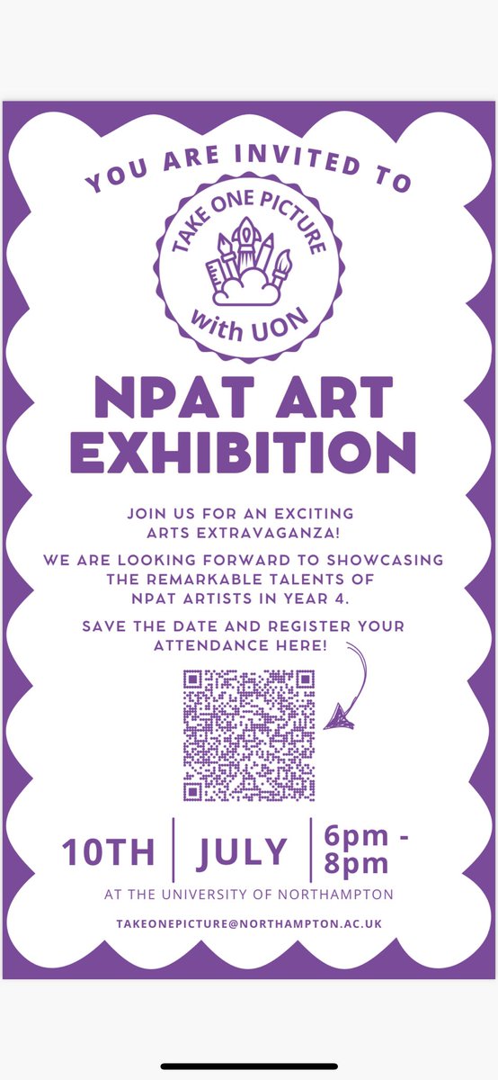 NPAT Partnership (@npatrust) on Twitter photo We are delighted to invite colleagues, family and friends of our year 4 children to the NPAT Take One Picture Art exhibition <a href="/NorthamptonUni/">Northampton Uni</a> We are delighted to invite colleagues, family and friends of our year 4 children to the NPAT Take One Picture Art exhibition <a href="/NorthamptonUni/">Northampton Uni</a>