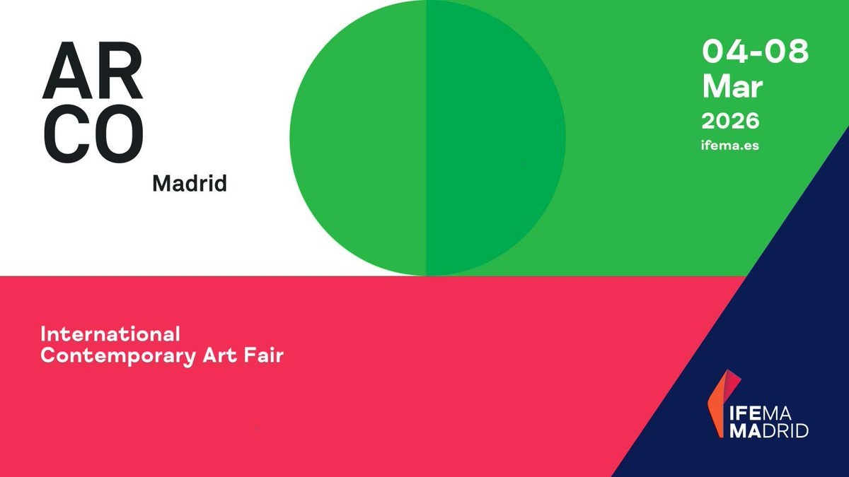 IFEMA MADRID (@ifema) on Twitter photo #ARCOmadrid 2026 abre la convocatoria para su Programa General. 🖼️
<a href="/FeriaArco/">Feria ARCO</a> celebrará su 45ª edición del 4 al 8 de marzo en IFEMA MADRID y se consolida como el espacio clave para el sector a nivel internacional.
ℹ️ ifema.es/arco/notas-pre…
#Sientelainspiracion en #IFEMADRID. #ARCOmadrid 2026 abre la convocatoria para su Programa General. 🖼️
<a href="/FeriaArco/">Feria ARCO</a> celebrará su 45ª edición del 4 al 8 de marzo en IFEMA MADRID y se consolida como el espacio clave para el sector a nivel internacional.
ℹ️ ifema.es/arco/notas-pre…
#Sientelainspiracion en #IFEMADRID.