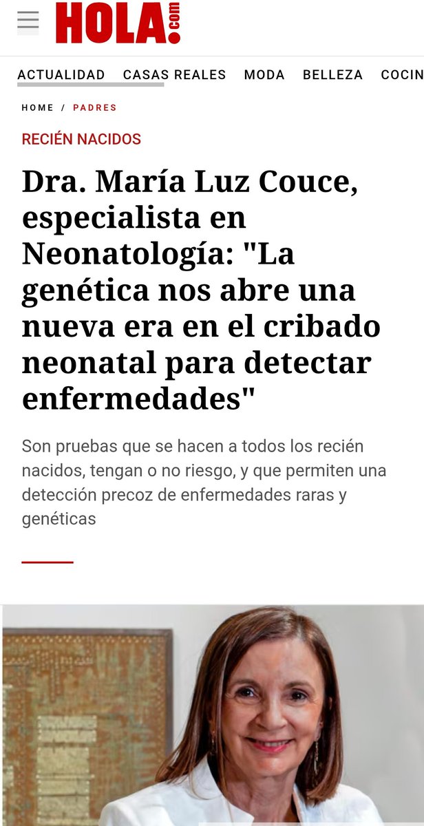 Info_Rares's tweet photo. 📰Dra Couce responsable de Neonatología @santiagosergas
👶🏻🩸👣"..mediante la prueba del talón...se detectan en España entre 12 y 37 enfermedades congénitas...La genética nos abre una nueva era...podríamos diagnosticar muchas más...que tienen tratamiento"🧬
https://t.co/IvX7I4cz9Q https://t.co/NlIvFAcdMs