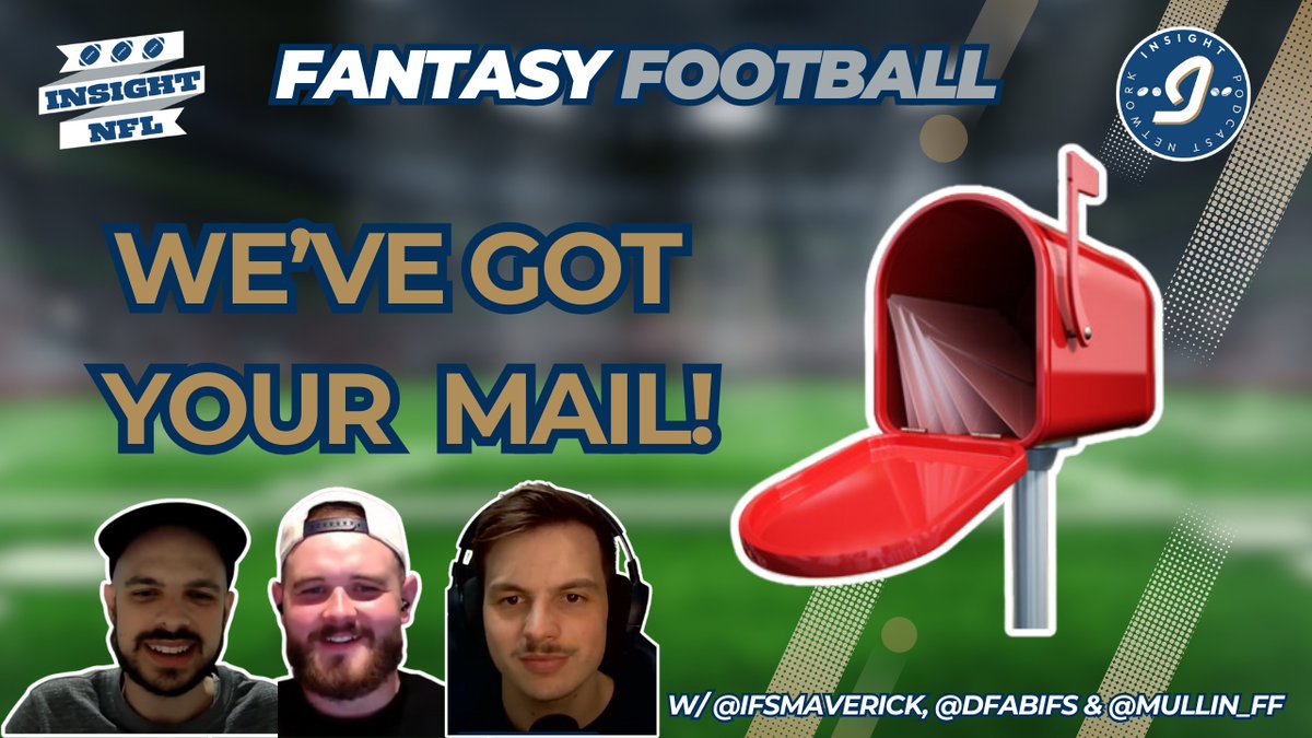 Damian Muller (@mullin_ff) on Twitter photo WE'VE GOT YOUR MAIL!
Join us over on <a href="/InsightFSports/">Insight Fantasy Sports</a> tonight at 7:30pm EST as <a href="/IFSMaverick/">IFSMaverick</a>, <a href="/DfabFFL/">DfabInsight</a> & myself answer our most asked #fantasynfl questions for the upcoming season....
Should you handcuff your ELITE runningbacks??
Are REDRAFT leagues KING??
Are Trade Calculators WE'VE GOT YOUR MAIL!
Join us over on <a href="/InsightFSports/">Insight Fantasy Sports</a> tonight at 7:30pm EST as <a href="/IFSMaverick/">IFSMaverick</a>, <a href="/DfabFFL/">DfabInsight</a> & myself answer our most asked #fantasynfl questions for the upcoming season....
Should you handcuff your ELITE runningbacks??
Are REDRAFT leagues KING??
Are Trade Calculators