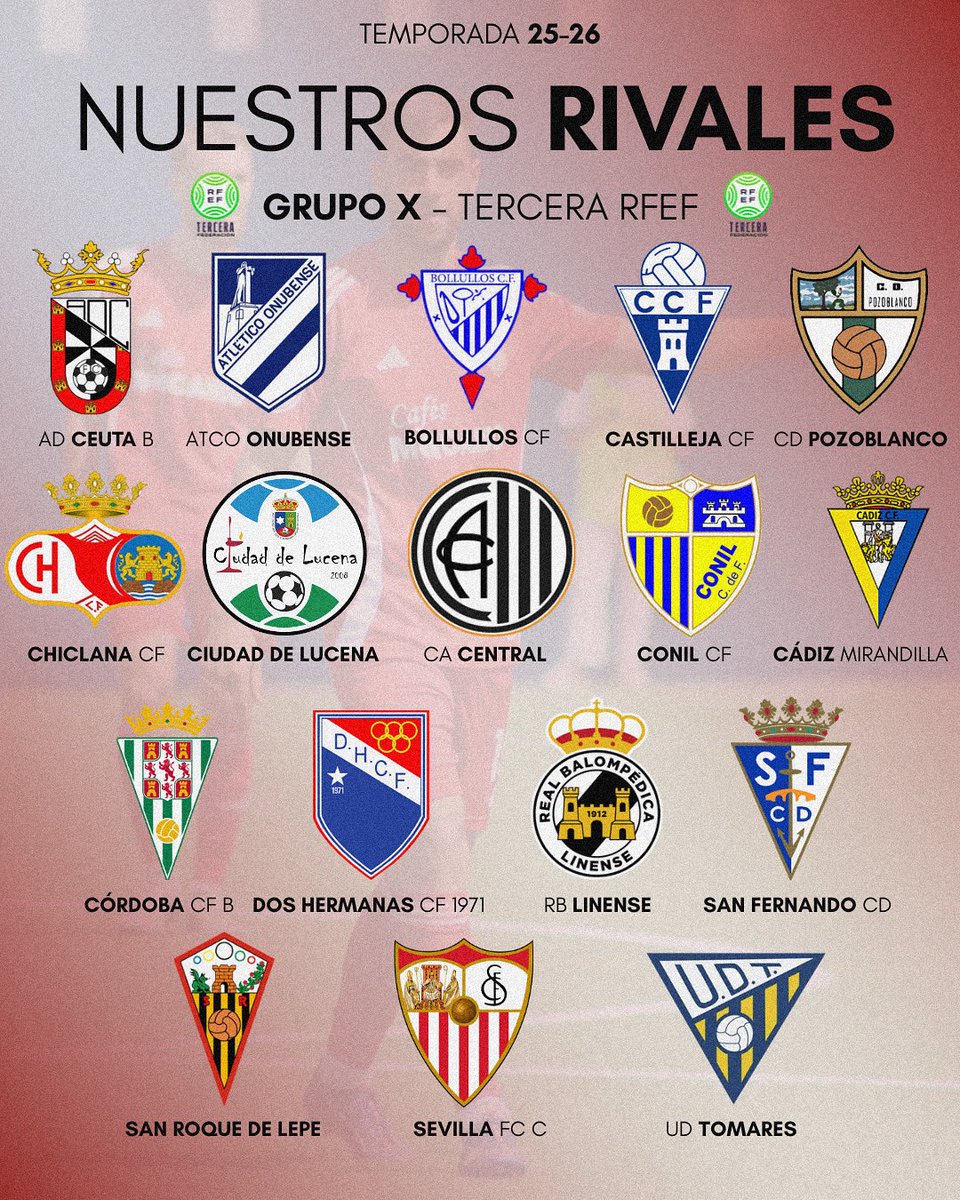 ⚔️ ¡Estos serán nuestros 𝓻𝓲𝓿𝓪𝓵𝓮𝓼 para la temporada 25-26! 🙌

#CDUtrera