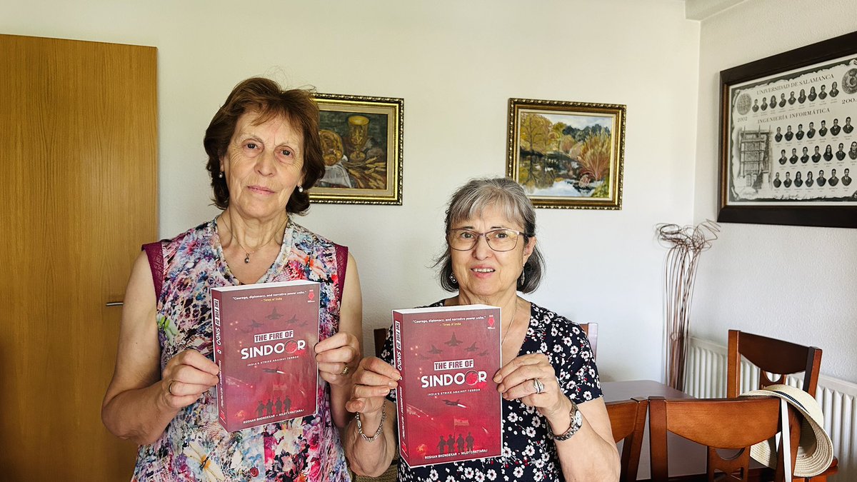 Dr. Sahra Ardah (@sahraardah) on Twitter photo 𝐓𝐡𝐞 𝐅𝐢𝐫𝐞 𝐨𝐟 𝐒𝐢𝐧𝐝𝐨𝐨𝐫 Ignites Global Interest In India’s 2025 Strikes 🇮🇳🇪🇸
A book ✍️ 📕 by <a href="/roshan_b/">Roshan Bhondekar</a> & <a href="/niloychat/">Niloy Chattaraj</a> 🎋 <a href="/Write_India/">Write India</a>
#TheFireOfSindoor #OperationSindooor
#NewBookRelease #NonFiction #Madrid #Spain <a href="/EmbEspIndia/">Emb. de España en India / Spanish Embassy in India</a> <a href="/IndiainSpain/">India in Spain</a> <a href="/ConEspMumbai/">Consulate General of Spain in Mumbai</a> 𝐓𝐡𝐞 𝐅𝐢𝐫𝐞 𝐨𝐟 𝐒𝐢𝐧𝐝𝐨𝐨𝐫 Ignites Global Interest In India’s 2025 Strikes 🇮🇳🇪🇸
A book ✍️ 📕 by <a href="/roshan_b/">Roshan Bhondekar</a> & <a href="/niloychat/">Niloy Chattaraj</a> 🎋 <a href="/Write_India/">Write India</a>
#TheFireOfSindoor #OperationSindooor
#NewBookRelease #NonFiction #Madrid #Spain <a href="/EmbEspIndia/">Emb. de España en India / Spanish Embassy in India</a> <a href="/IndiainSpain/">India in Spain</a> <a href="/ConEspMumbai/">Consulate General of Spain in Mumbai</a>