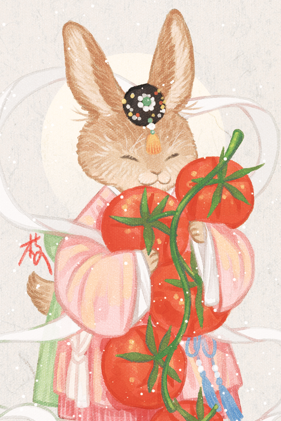 토끼와 방울토마토