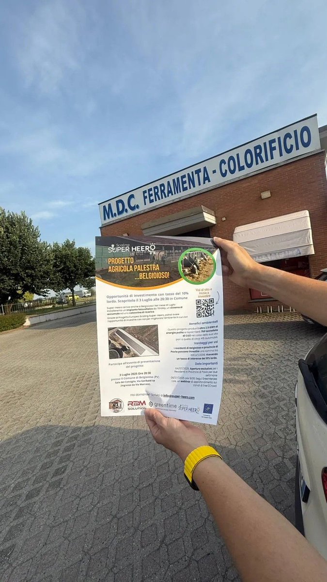 R2M Solution (@r2msolution) on Twitter photo L’energia è una sfida, ma anche un’opportunità!
📍Ti aspettiamo giovedì 7 luglio alle 20:30 a Belgioioso (PV) per presentare con Scaling <a href="/SuperHeero_EU/">SUPER-HEERO</a> il caso di Agricola Palestra, verso la prima CER locale.
Vieni a scoprire un nuovo modello di finanziamento dal basso! L’energia è una sfida, ma anche un’opportunità!
📍Ti aspettiamo giovedì 7 luglio alle 20:30 a Belgioioso (PV) per presentare con Scaling <a href="/SuperHeero_EU/">SUPER-HEERO</a> il caso di Agricola Palestra, verso la prima CER locale.
Vieni a scoprire un nuovo modello di finanziamento dal basso!